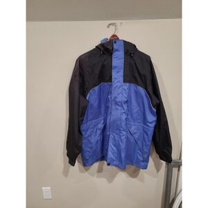 Viking Torrent Men SZ XL blue black hooded Rain Jacket‎ outdoor sports fishing